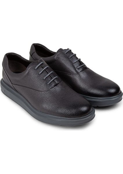 Hakiki Deri Gri Comfort Erkek Günlük Ayakkabı - 01652MGRIP08