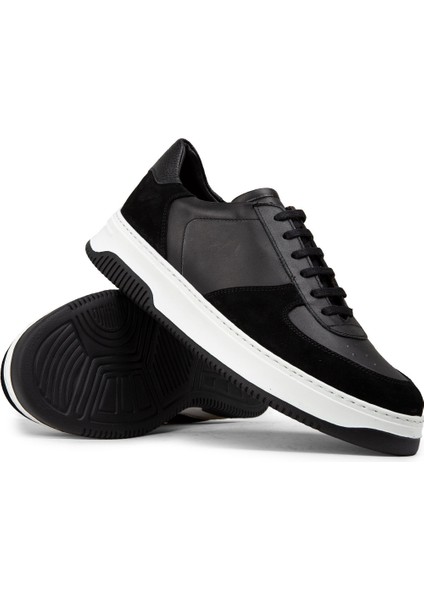 Hakiki Deri Siyah Erkek Sneaker Ayakkabı - 01965MSYHE02 modelleri