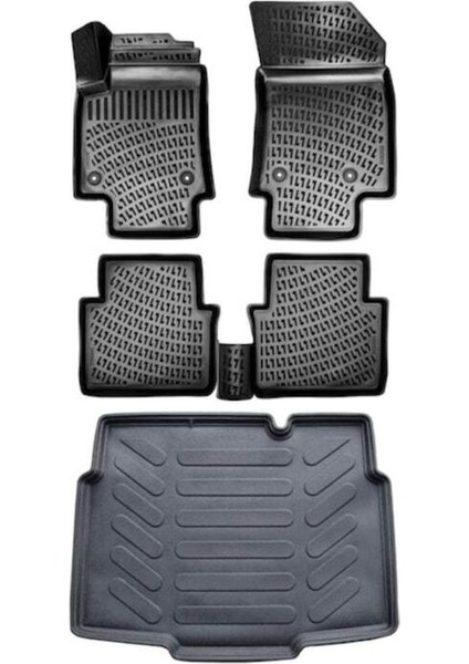 Renault Megane 4 Sedan -3D Havuzlu Paspas +Bagaj Havuzu 3D Sol Kulak 2016+