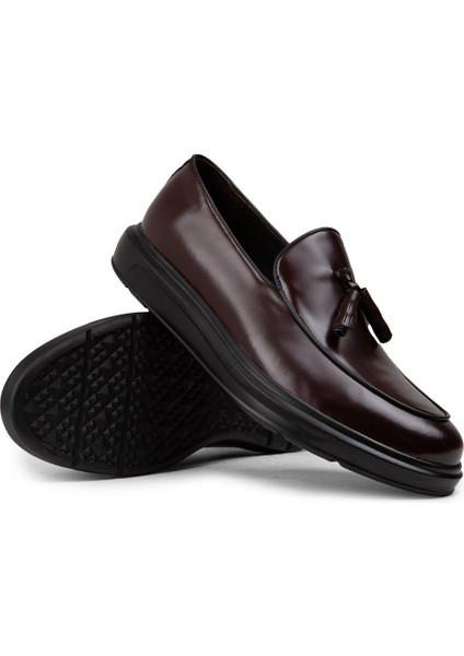 Hakiki Deri Bordo Comfort Püsküllü Erkek Loafer - 01840MBRDP04 modelleri