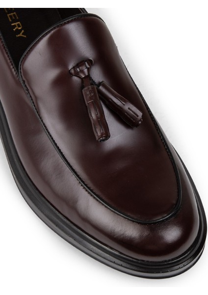 Hakiki Deri Bordo Comfort Püsküllü Erkek Loafer - 01840MBRDP04 indirimleri