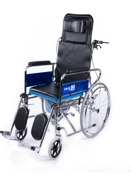 DY02609GC Sırtı Yatar Ayak Kalkar Tuvalet Özellikli Tekerlekli Sandalye