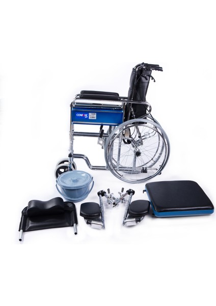 DY02609GC Sırtı Yatar Ayak Kalkar Tuvalet Özellikli Tekerlekli Sandalye indirimleri