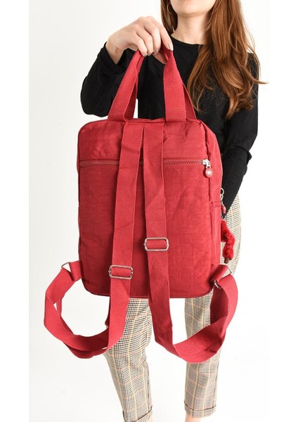 Kapaklı Okul Çantası Ister Elde Ister Sırt Olarak Rahat Kullanım 35*30 cm Kadın Sırt Çantası modelleri