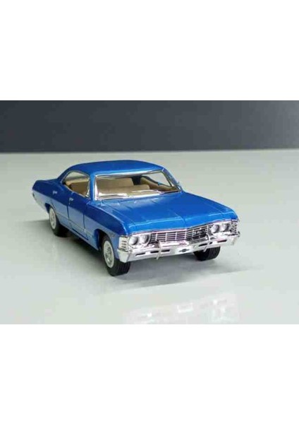 1:43 1967 Mavi Chevrolet Impala Çek Birak Metal Araba