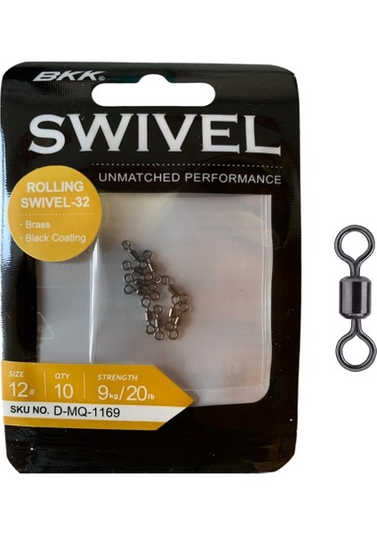 Rolling Swivel-32 Fırdöndü No:12 (10'lu Paket)
