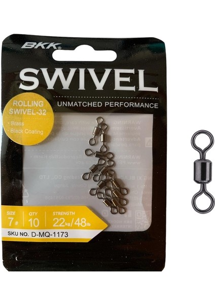 Rolling Swivel-32 Fırdöndü No:7 (10'lu Paket)