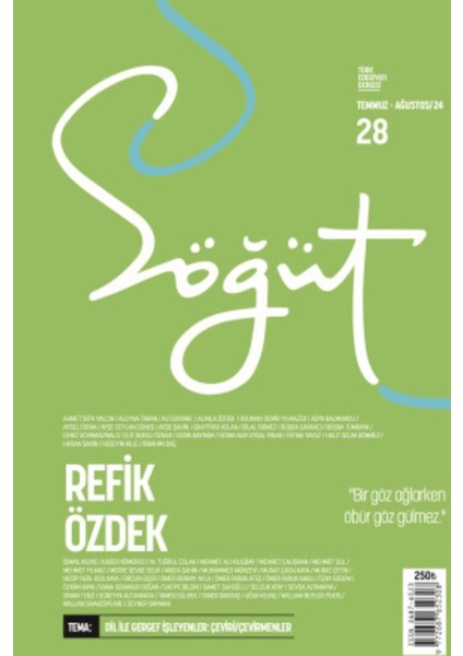 Söğüt - Türk Edebiyatı Dergisi 28. Sayı - Temmuz - Ağustos 2024