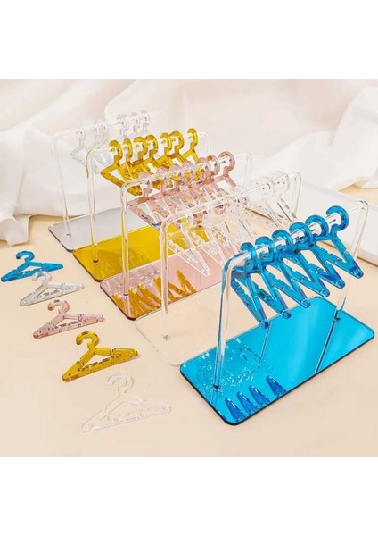 TeknoTrust Akrilik takılık ve küpe standı, aynalı, 15 cm, 10 parça, şık ve kullanışlı set