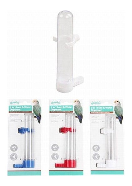 Pawise Plastik Kuş Suluğu ve Yemliği 65 ml 14,5 cm