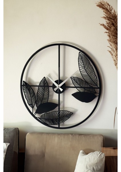 Dekoratif Yeni Modern Tejat Ahşap Duvar Saati 48 cm