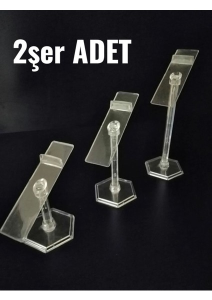 3'lü şeffaf ayakkabı standı, plastik, turuncu, 3 parça ürün teşhiri kolaylığı