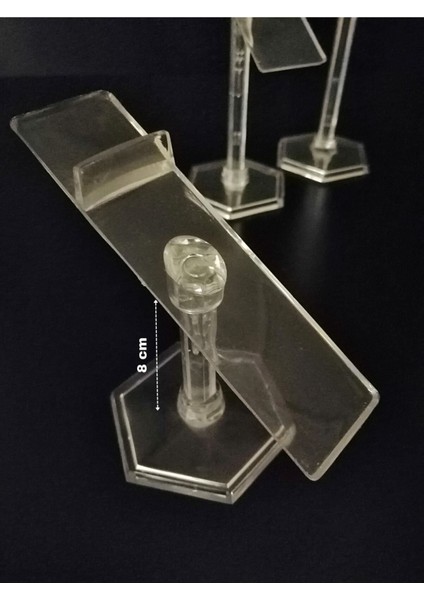 3'lü şeffaf ayakkabı standı, plastik, turuncu, 3 parça ürün teşhiri kolaylığı