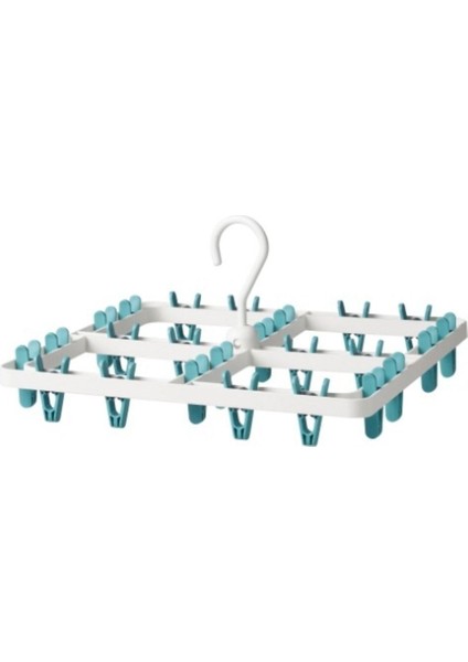 Tekno Trust Kurutma Askılığı 36X36X4 cm Kurutmalık 24 Mandallı Ikea Çamaşır Kurutması Çorap Askısı