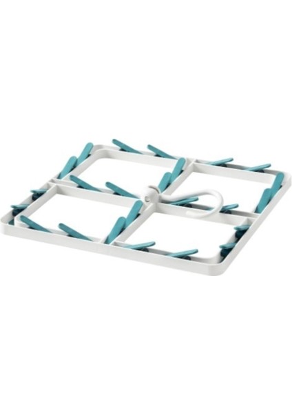 Tekno Trust Kurutma Askılığı 36X36X4 cm Kurutmalık 24 Mandallı Ikea Çamaşır Kurutması Çorap Askısı