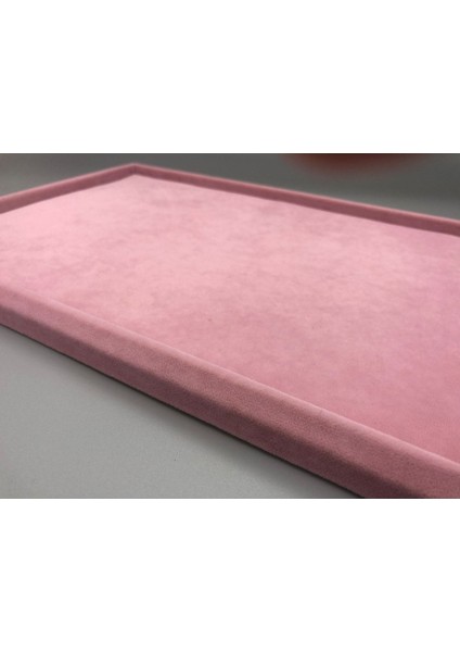 Sertex Kumaşı Pembe Takı Servis Kutu Tabla (Aydındecor)
