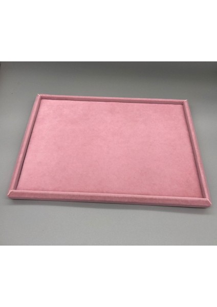 Sertex Kumaşı Pembe Takı Servis Kutu Tabla (Aydındecor)