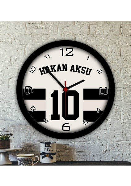 Kişiye Özel Isimli Taraftar Ahşap Duvar Saati–5, Arkadaşa Hediye, Sevgiliye Hediye, Doğum Gü
