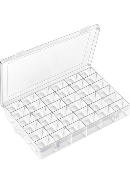 TeknoTrust Ayarlanabilir 6 bölmeli takı kutusu, düzenleyici, plastik, 27.5x19.5x4.2, 2 parça fırsatları