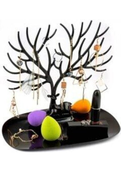 Siyah geyik tasarımlı takı ve mücevher standı, 15 bölmeli, dayanıklı plastik materyal fırsatları