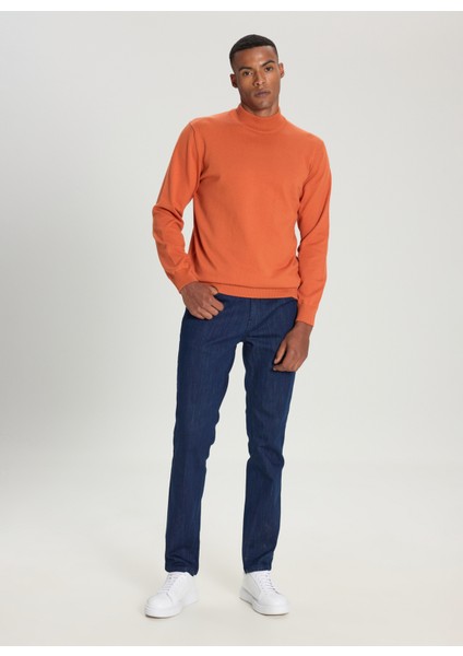 Yarım Balıkçı Yaka Standart Kiremit Erkek Kazak ACE492510017_TRIKO Yarım Balıkcı Ya fiyatları