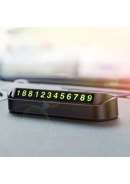 Araç Içi Numaratör Park Telefon Numarası Numaratik Tel Fosforlu - Siyah