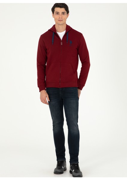 Klasik Yaka Bordo Erkek Sweatshırt G081SZ082.000.1926835 fırsatları
