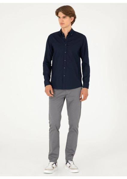 Normal Bel Slim Fit Gri Erkek Pantolon G081SZ078.000.1949135