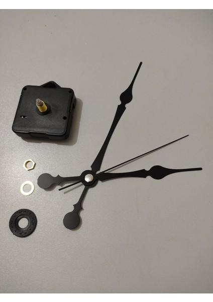 Saat Mekanizması, Akar Sessiz Duvar Saat Mekanizması 16 mm -Akrep-Yelkovan-Saniye-Askılı Model 10