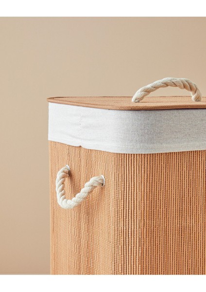 Bambu Çamaşır Sepeti, Açık Kahve, 3-5 L, Şık ve Hafif Tasarım fırsatları