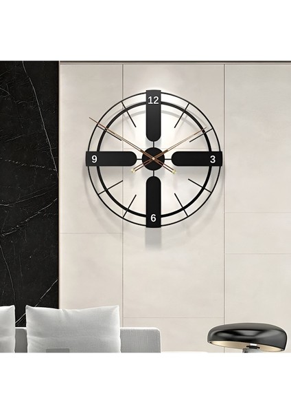75 cm Xxl Italyan Tasarım Jihati Metal Duvar Saati , Modern Dekoratif Metal Duvar Saati