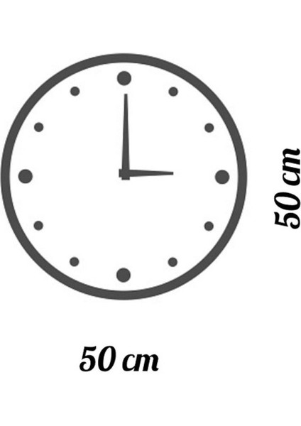 Gerçek Aynalı Dekoratif Kare Duvar Saati (50 Cm)