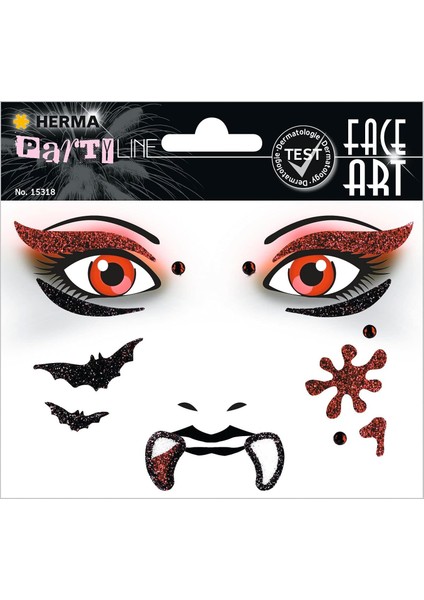 Face Art Decor Yuz Susleme Etiketi Vampir