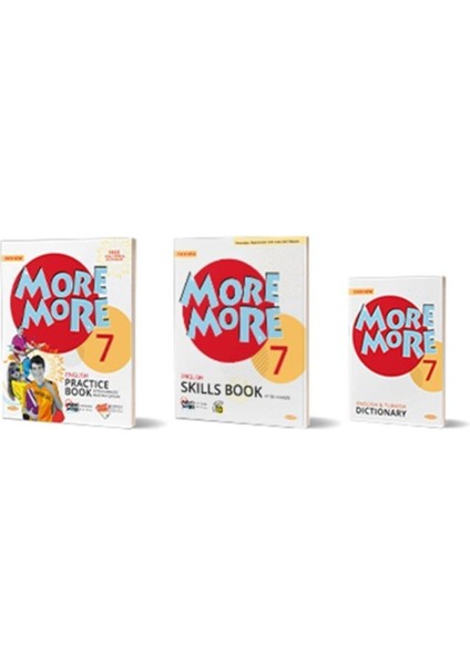 Kurmay Yayınları 7. Sınıf More And More English Practice Book (Skills Book + Dictionary) Kurmay Elt