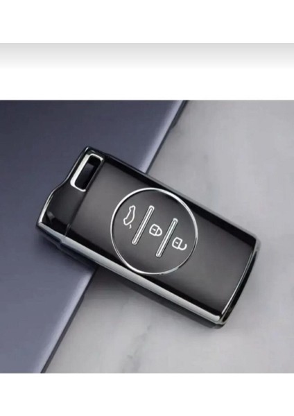 Lüx Chery Tiggo 7 Pro Nano Anahtar Kılıfı Siyah Gümüş Silver Renk 1.ci Kalite