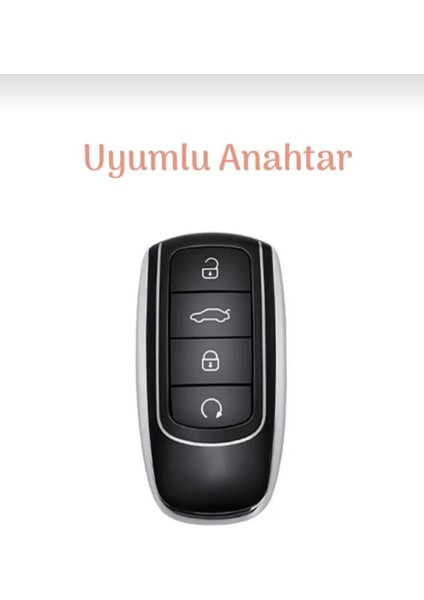 Lüx Chery Tiggo 8 Pro Omoda 5 Tiggo 7 Avantgarde Nano Anahtar Kılıfı Beyaz Gümüş Silver Renk fiyatları