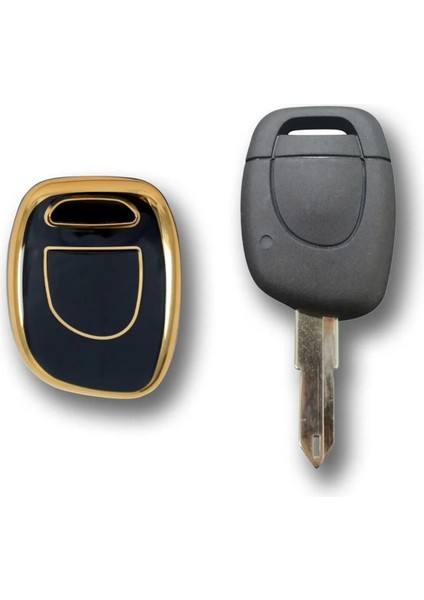 Gma Keys Lüx Renault Clio 1, 2, Kangoo 1 Buton Siyah Nano Oto Anahtar Kumanda Kabı Kılıfı