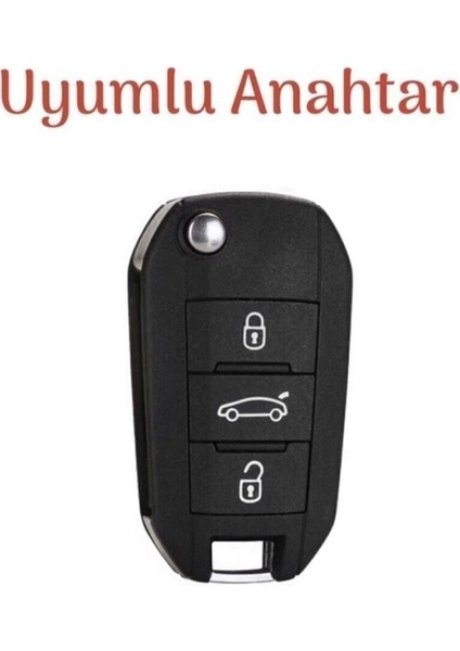 Lüx Fiat Scudo Van Sustalı 3 Buto Nano Anahtar Koruma Kılıfı Siyah Gold Altın Renk 1.ci Kalite