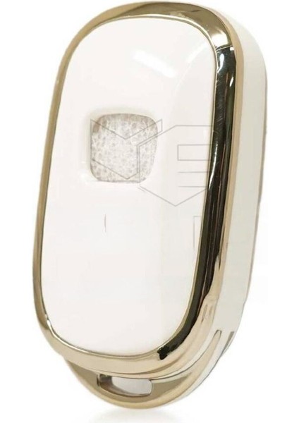 Lüx Yeni Honda Fe1 3 Buton Nano Anahtar Kılıfı Beyaz Gold Altın Renk 1.ci Kalite modelleri