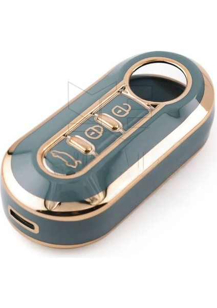 Fiat Doblo Ducato 3 Buton Sustalı Anahtar Kılıfı Nano Gri Gold Altın Renk 1.ci Kalite fiyatları