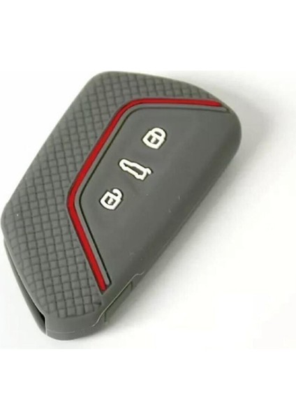 Lüx Golf 8 Seat Leon Gri Renk Silikon Anahtar Koruma Kılıfı 1.ci Kalite
