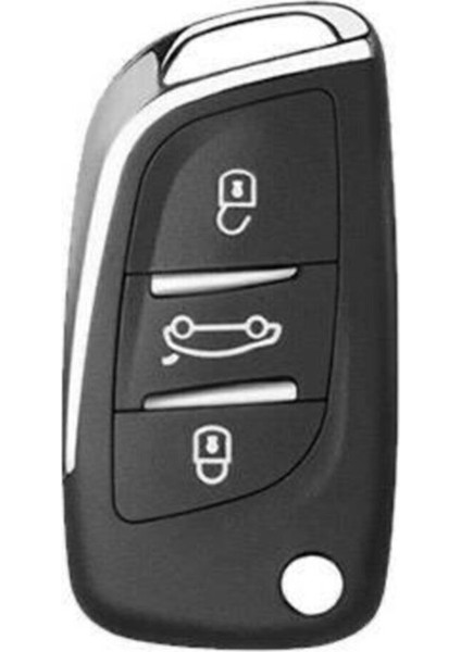Lüx Citroen C1 C2 C3 C4 C5 Peugeot 306 407 807 Ds Ds4 Ds6 Nano Anahtar Kılıfı Siyah Gold Altın Renk