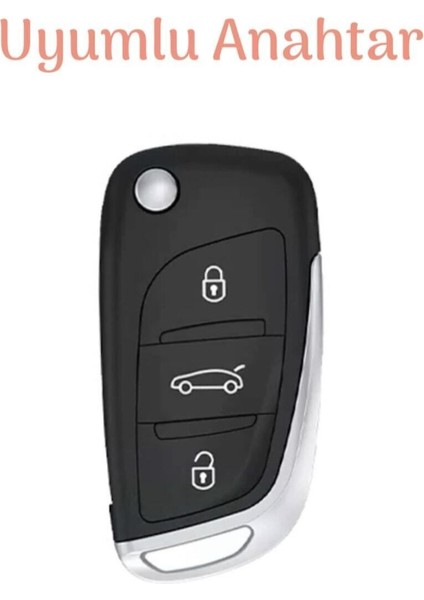 Lüx Citroen C1 C2 C3 C4 C5 Peugeot 306 407 807 Ds Ds4 Ds6 Nano Anahtar Kılıfı Beyaz Gold Altın Renk fiyatları