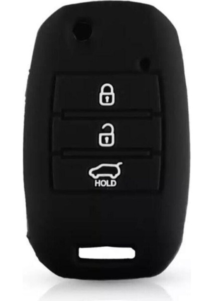 Rio Ceed Cerato Sportage Silikon Anahtar Koruma Kılıfı Siyah Renk modelleri