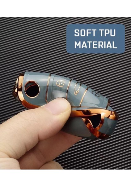 Lüx Skoda Rapid Octavia Fabia Nano Anahtar Koruma Kılıfı Gri Gold Altın Renk 1 .ci Kalite fiyatları