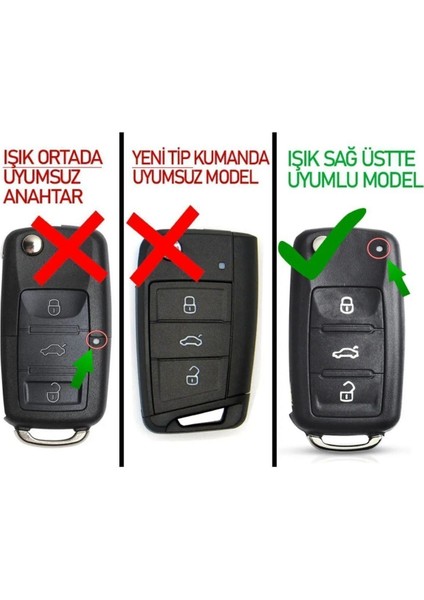 Gma Keys Lüx Volkswagen Uds Jetta Caddy Transporter Skoda Seat Amarok Vs. (Yeni Nesil Dönüşüm Kabı)