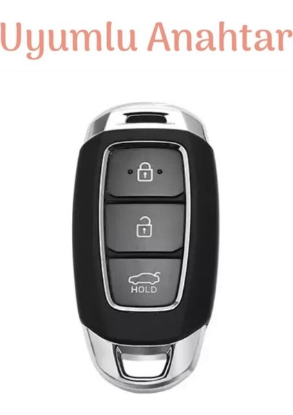 Lüx Hyundai I30 IX25 IX35 Kona Elantra Accent Santa Fe 3 Buton Nano Anahtar Kılıfı Beyaz Gold fiyatları