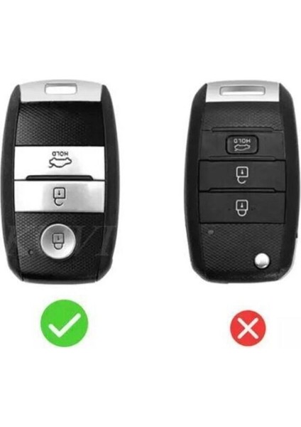 Lüx Kia Rio Ceed Soul Sportage Sorento Picanto 3 Buton Sustasız Nano Anahtar Kılıfı Beyaz Gold Renk fiyatları