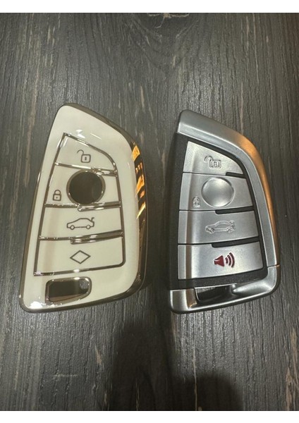 Bmw G30,G20,G10,G40 Vb.smart Nano Yüksek Kalite Silikon Kumanda Kılıfı Beyaz