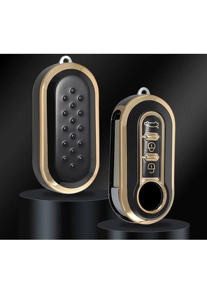 Fiat Doblo Ducato Anahtar Kılıfı Nano Siyah Gold Altın Renk 1.ci Kalite